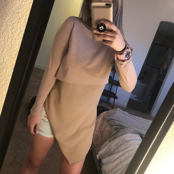 Zara Tops - Long Sleeve High-Low Shirt